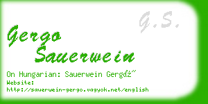 gergo sauerwein business card